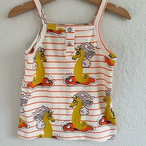 Kids Mini Rodini Seahorse Print Tank Top